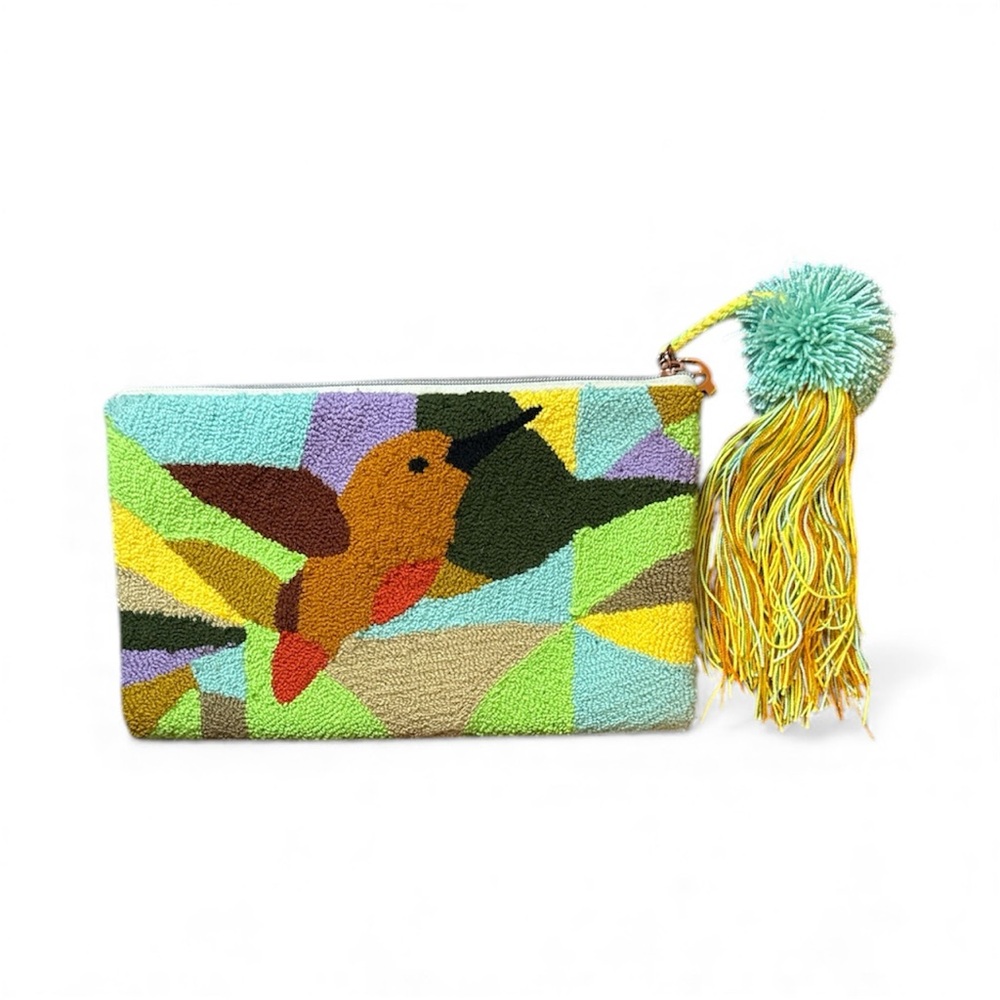 Colorful Bird Design Clutch